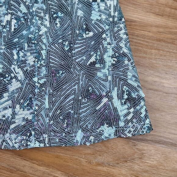 🩵NWT Speechless Mint & Silver Sequined Strappy Mermaid Sleeveless Gown Size 3 - Picture 10 of 13